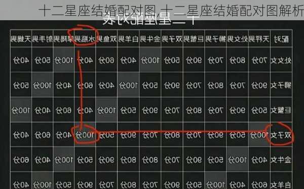 十二星座结婚配对图,十二星座结婚配对图解析