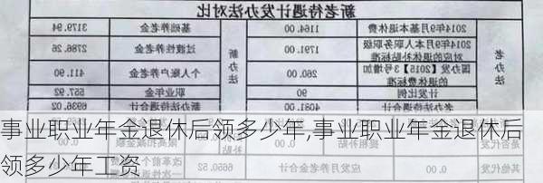 事业职业年金退休后领多少年,事业职业年金退休后领多少年工资