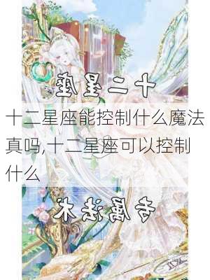 十二星座能控制什么魔法真吗,十二星座可以控制什么