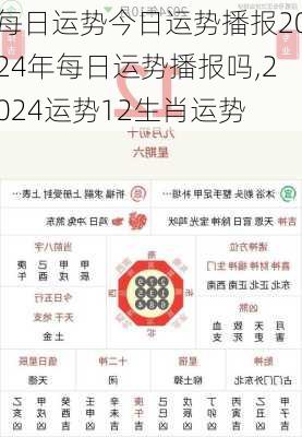 每日运势今日运势播报2024年每日运势播报吗,2024运势12生肖运势