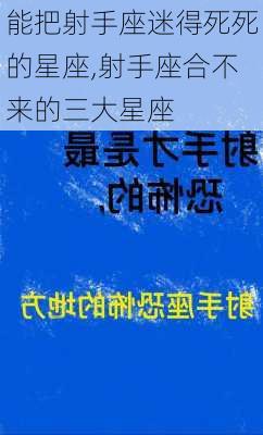 能把射手座迷得死死的星座,射手座合不来的三大星座