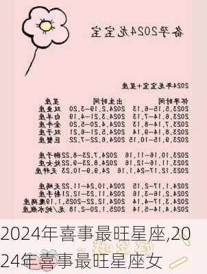 2024年喜事最旺星座,2024年喜事最旺星座女